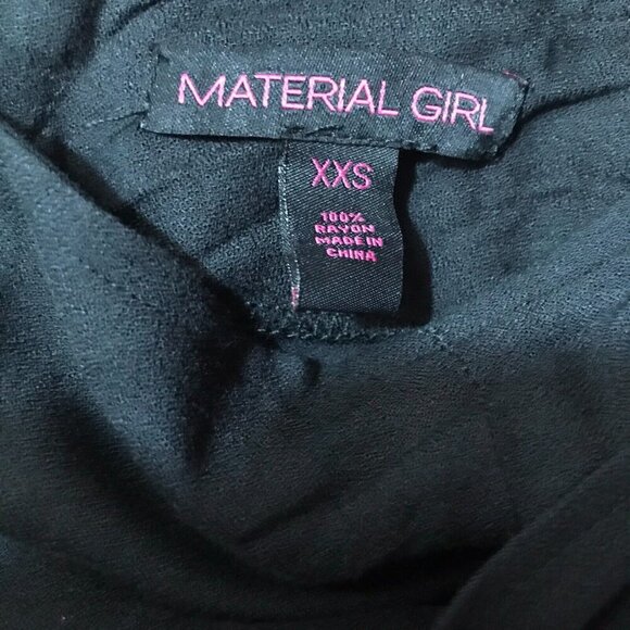 Material Girl Black Wrap-Front Palazzo Pants NWT XXS - Picture 7 of 12